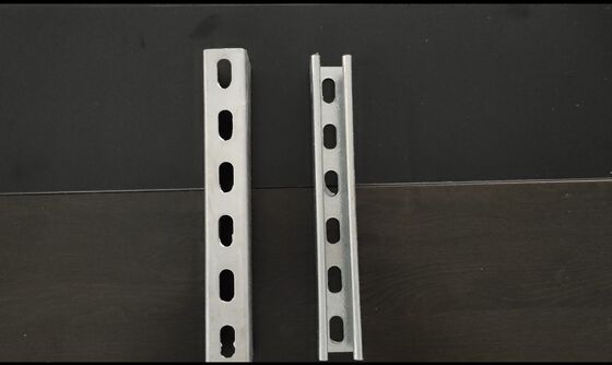 41×41 Hot Dipped Galvanized Rounded Corner Embossed Unistrut Channel, Medium & Heavy Duty Solar Mounting Structural Support Rail