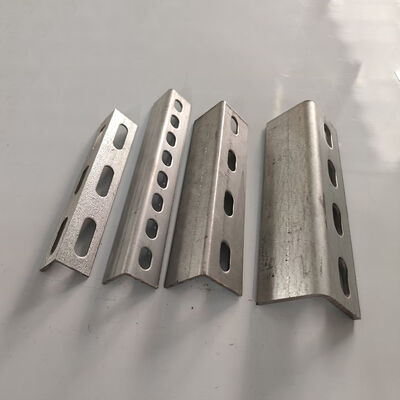 quality Hot Dipped Galvanized Steel Perforated Slotted Angle Iron Gi Angles Steel bar for Garage Door factory