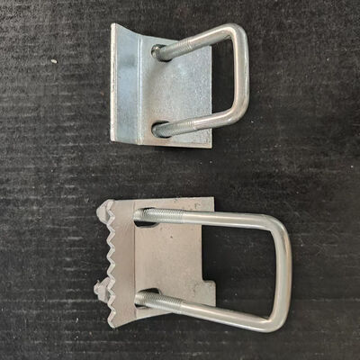 Harga bagus Serrated Unistrut Beam Clamps Dengan U Bolt Anti Slip Teethed Pressure Plate on line