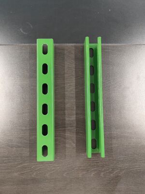 Good price Unistrut Channels Powder Coated Green C Type Steel Profile Slotted Strut Channel for Modular Assembly and HVAC Suspension Support online